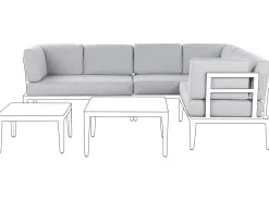 Set di copricuscini per esterni RIMA III Grigio chiaro