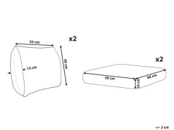 Set di copricuscini per esterni GARGANO Grigio scuro