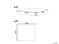 Set di copricuscini per esterni FORLI Bianco