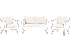 Set di copricuscini per esterni VITTORIA Bianco sporco