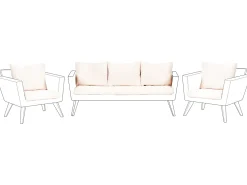 Set di copricuscini per esterni VITTORIA XL Bianco sporco