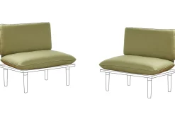Set di copricuscini per esterni FRASCATI Verde oliva