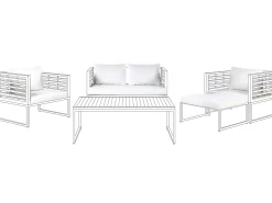 Set di copricuscini per esterni BERMUDA Bianco sporco