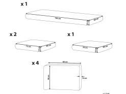 Set di copricuscini per esterni BERMUDA Bianco sporco