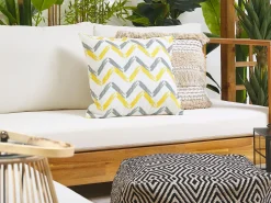 Set di 2 cuscini da esterno AFFILE Trama Chevron 45 x 45 cm Multicolore