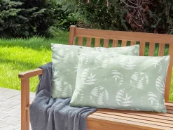 Set di 2 cuscini da esterno ALASSIO Trama di piante 40 x 60 cm Verde