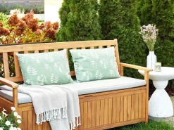 Set di 2 cuscini da esterno ALASSIO Trama di piante 40 x 60 cm Verde