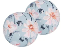 Set di 2 cuscini da esterno APRICALE Trama floreale 40 x 40 cm Blu