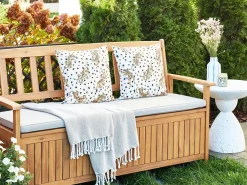 Set di 2 cuscini da esterno ARENZANO Trama animale 45 x 45 cm Beige