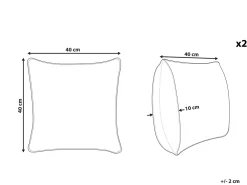 Set di 2 cuscini da esterno ASTAKOS Trama geometrica 40 x 40 cm Giallo