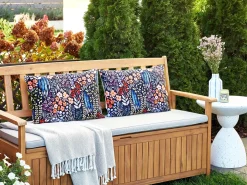 Set di 2 cuscini da esterno CASTELARO Trama floreale 40 x 60 cm Multicolore