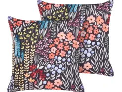 Set di 2 cuscini da esterno CASTELARO Trama floreale 45 x 45 cm Multicolore
