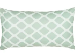 Set di 2 cuscini da esterno KALAMOS Trama geometrica 40 x 70 cm Verde menta