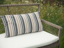 Set di 2 cuscini da esterno KASTOS A strisce 40 x 70 cm Tortora