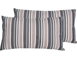 Set di 2 cuscini da esterno KASTOS A strisce 40 x 70 cm Tortora