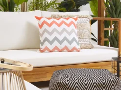 Set di 2 cuscini da esterno LAGARO Trama Chevron 45 x 45 cm Multicolore