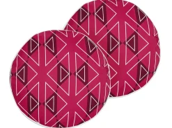 Set di 2 cuscini da esterno MEZZANO Trama geometrica 40 x 40 cm Rosa