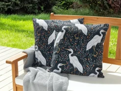 Set di 2 cuscini da esterno PIANAZZO Trama animale 45 x 45 cm Nero