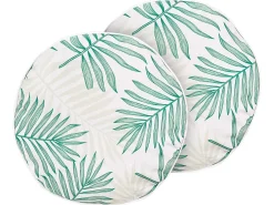Set di 2 cuscini da esterno POGGIO Trama di piante 40 x 40 cm Verde
