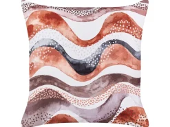 Set di 2 cuscini da esterno SEBORGA Trama astratta 45 x 45 cm Marrone