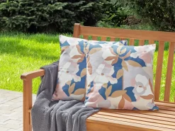 Set di 2 cuscini da esterno VEREZZI Trama floreale 45 x 45 cm Multicolore