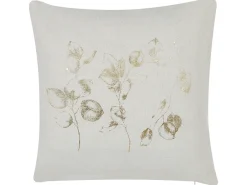 Set di 2 cuscini GOMPHRENA 45 x 45 cm Beige chiaro Trama di piante