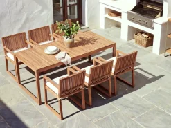 Set di 2 cuscini per sedie SASSARI PREMIUM 46 x 46 cm Bianco sporco