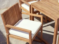 Set di 2 cuscini per sedie SASSARI PREMIUM 46 x 46 cm Bianco sporco