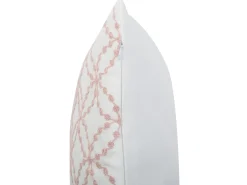 Set di 2 cuscini VERBENA Cotone 45 x 45 cm Rosa Trama geometrica