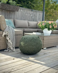 Set di divani angolari da giardino 6 posti BELVEDERE Rattan sintetico (PE) Marrone