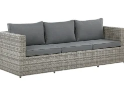 Set di divani angolari da giardino 5 posti SABBIA Lato destro Modulare Rattan sintetico (PE) Grigio chiaro