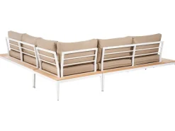 Set di divani angolari da giardino 5 posti POSITANO Marrone chiaro