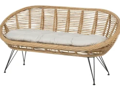 Set di divani da giardino 4 posti MARATEA Rattan Naturale