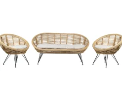 Set di divani da giardino 4 posti MARATEA Rattan Naturale