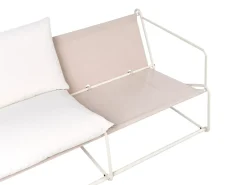 Set di divani da giardino 4 posti PONTE Metallo Beige chiaro