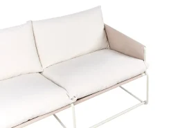 Set di divani da giardino 4 posti PONTE Metallo Beige chiaro