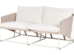 Set di divani da giardino 4 posti PONTE Metallo Beige chiaro