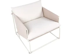 Set di divani da giardino 4 posti PONTE Metallo Beige chiaro