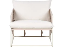 Set di divani da giardino 4 posti PONTE Metallo Beige chiaro