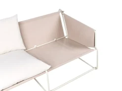 Set di divani da giardino 4 posti PONTE Metallo Beige chiaro