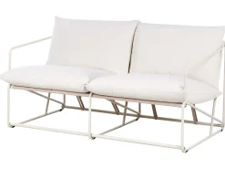 Set di divani da giardino 4 posti PONTE Metallo Beige chiaro