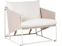 Set di divani da giardino 4 posti PONTE Metallo Beige chiaro
