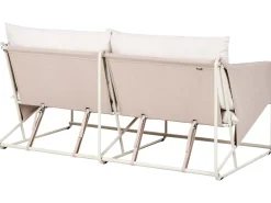 Set di divani da giardino 4 posti PONTE Metallo Beige chiaro