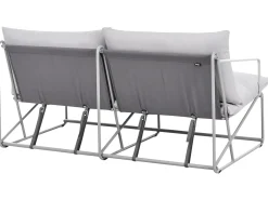 Set di divani da giardino 4 posti PONTE Metallo Grigio