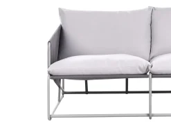 Set di divani da giardino 4 posti PONTE Metallo Grigio