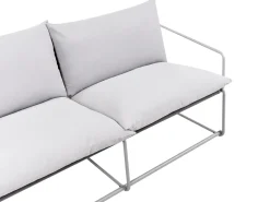 Set di divani da giardino 4 posti PONTE Metallo Grigio