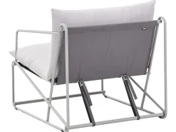 Set di divani da giardino 4 posti PONTE Metallo Grigio