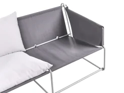 Set di divani da giardino 4 posti PONTE Metallo Grigio