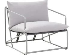 Set di divani da giardino 4 posti PONTE Metallo Grigio