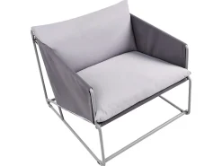 Set di divani da giardino 4 posti PONTE Metallo Grigio